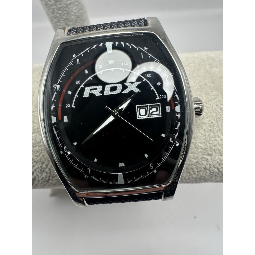 Europa Watch Co RDX Mens New Battery 39MM‎ 8" Black Band D36
